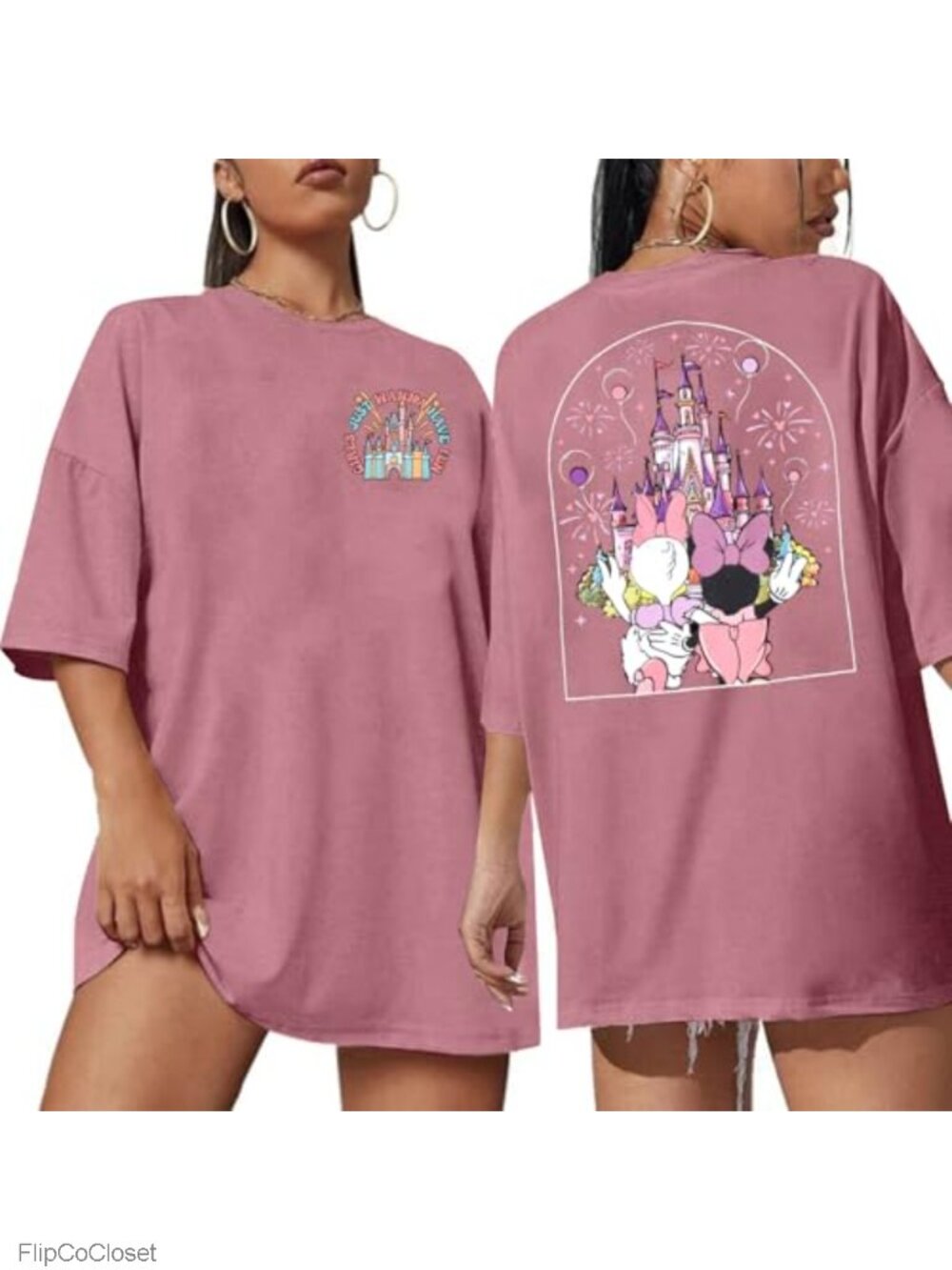 Girls Trip Graphic T-Shirt Crew Neck Short Sleeve Oversized Cotton Blend